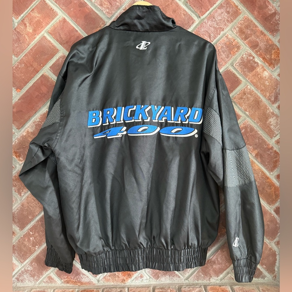 Logo‎ Athletic Jacket Mens XL Black Brickyard 400 NASCAR 1997 Vintage Bomber